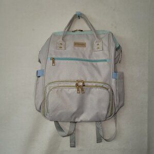 Etronik‎ Backpack Laptop Bag Grey School College Work USB Port Charger